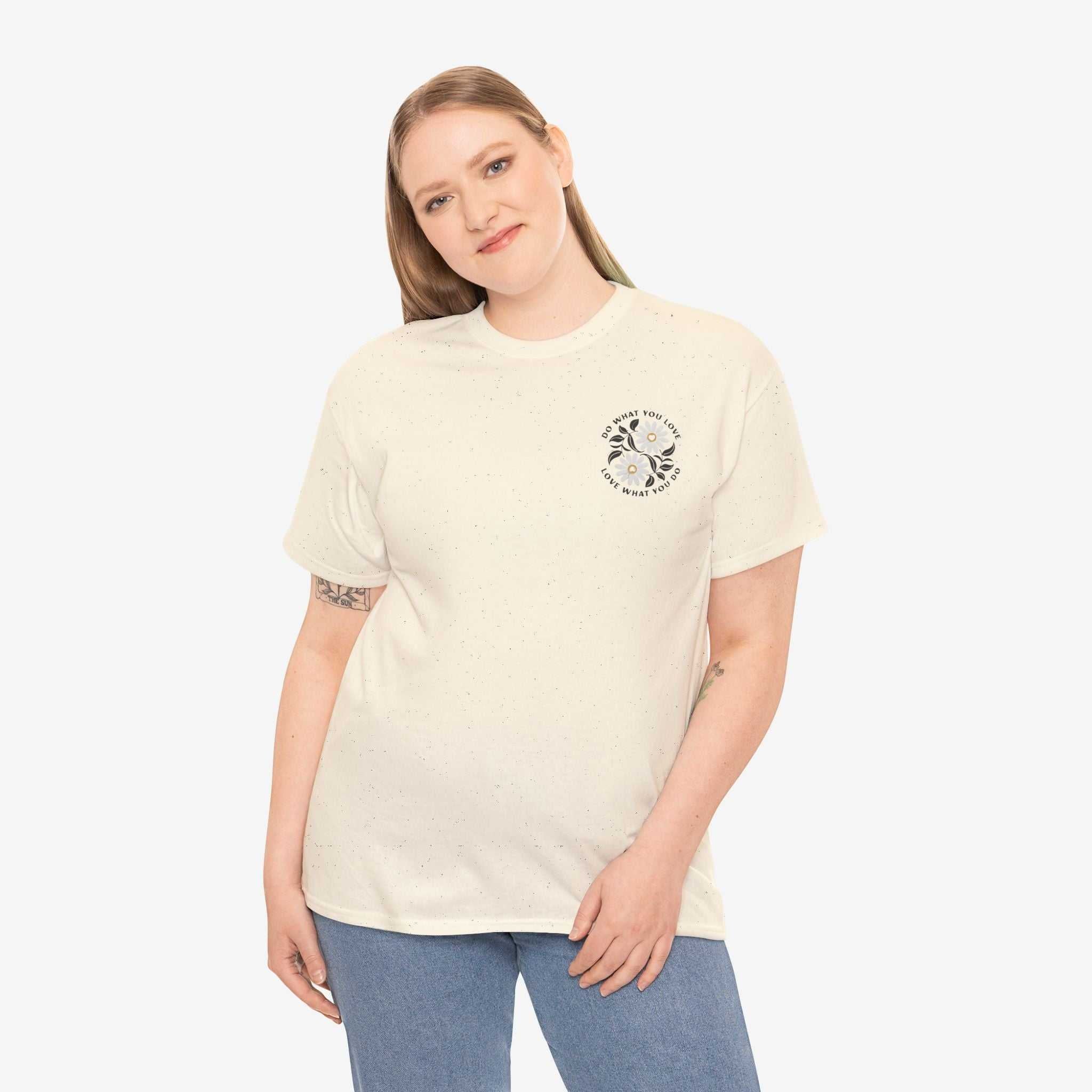 Motivational Unisex Heavy Cotton Tee - "Do What You Love, Love What You Do"
