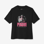 Oversized Tee - "Hold Pistol" Graphic T-Shirt