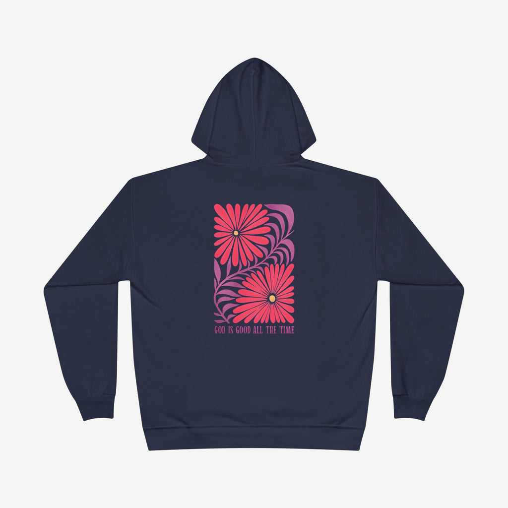 Eco-Friendly Floral God is Good Hoodie - Unisex Pullover Sweatshirt