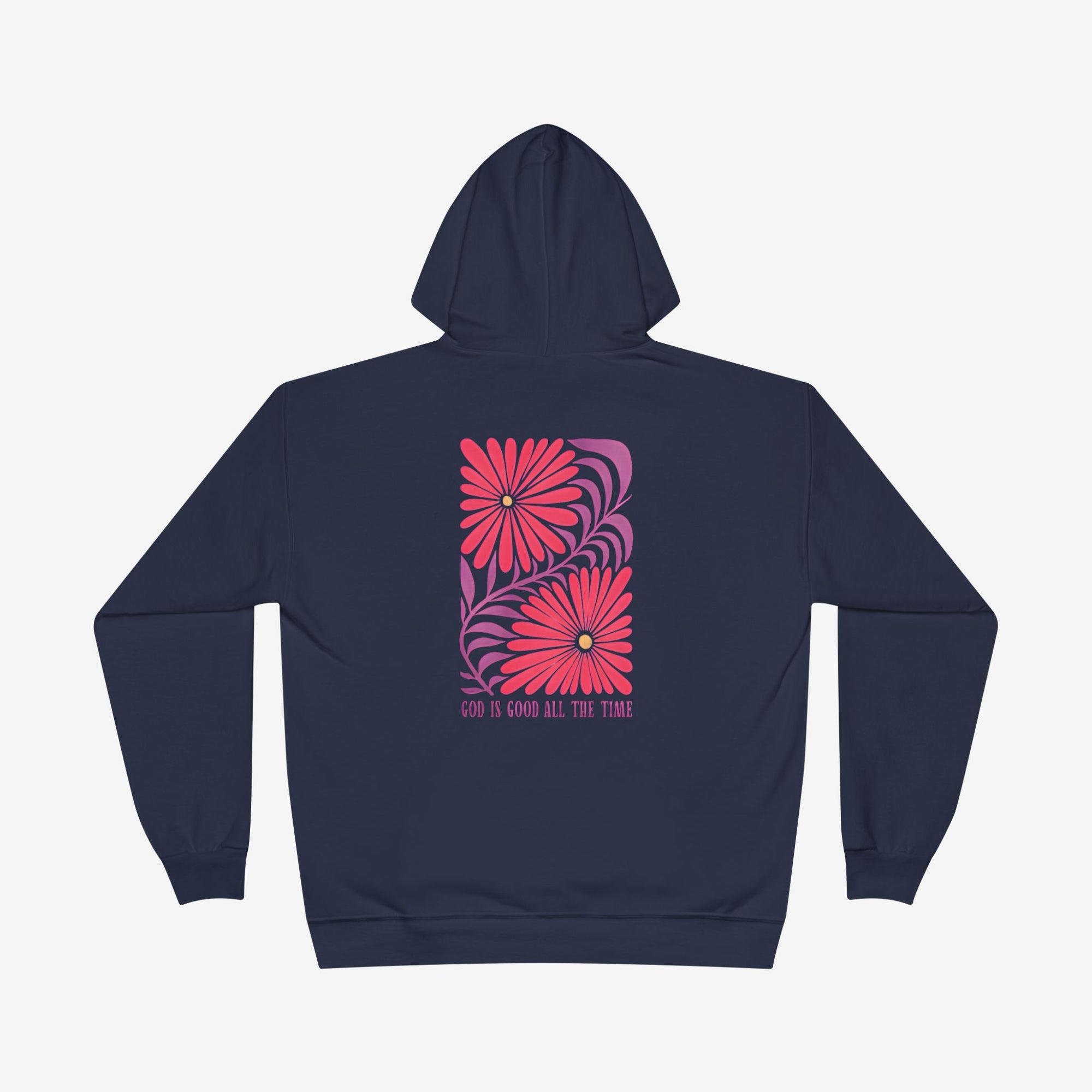 Eco-Friendly Floral God is Good Hoodie - Unisex Pullover Sweatshirt