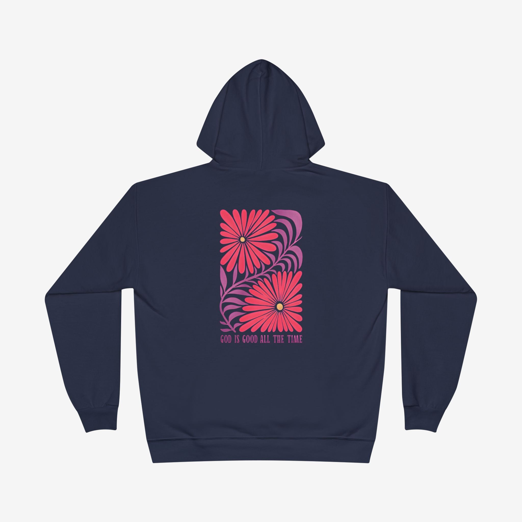 Eco-Friendly Floral God is Good Hoodie - Unisex Pullover Sweatshirt