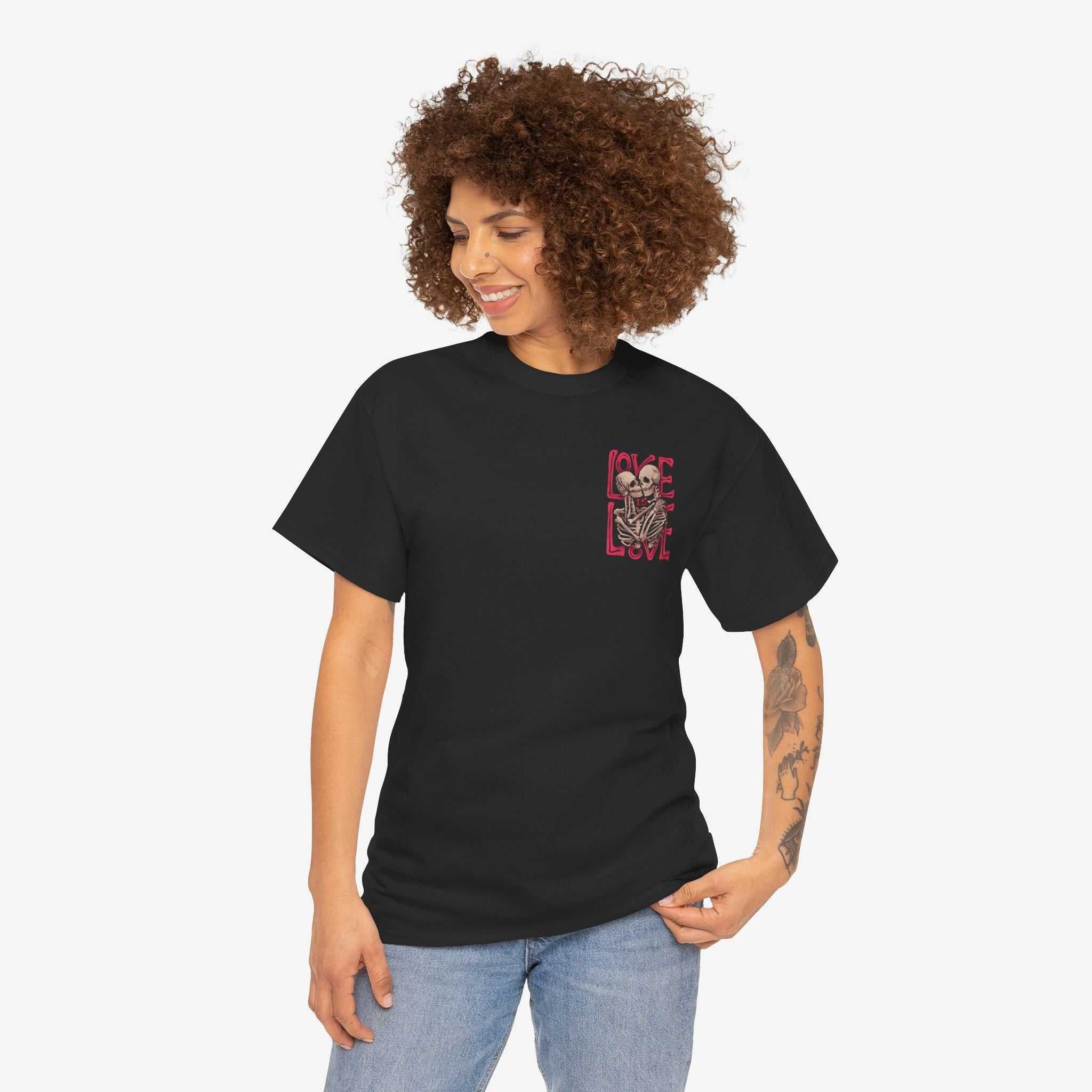 Skeleton Love Unisex Heavy Cotton Tee - Embrace Diversity and Celebrate Love