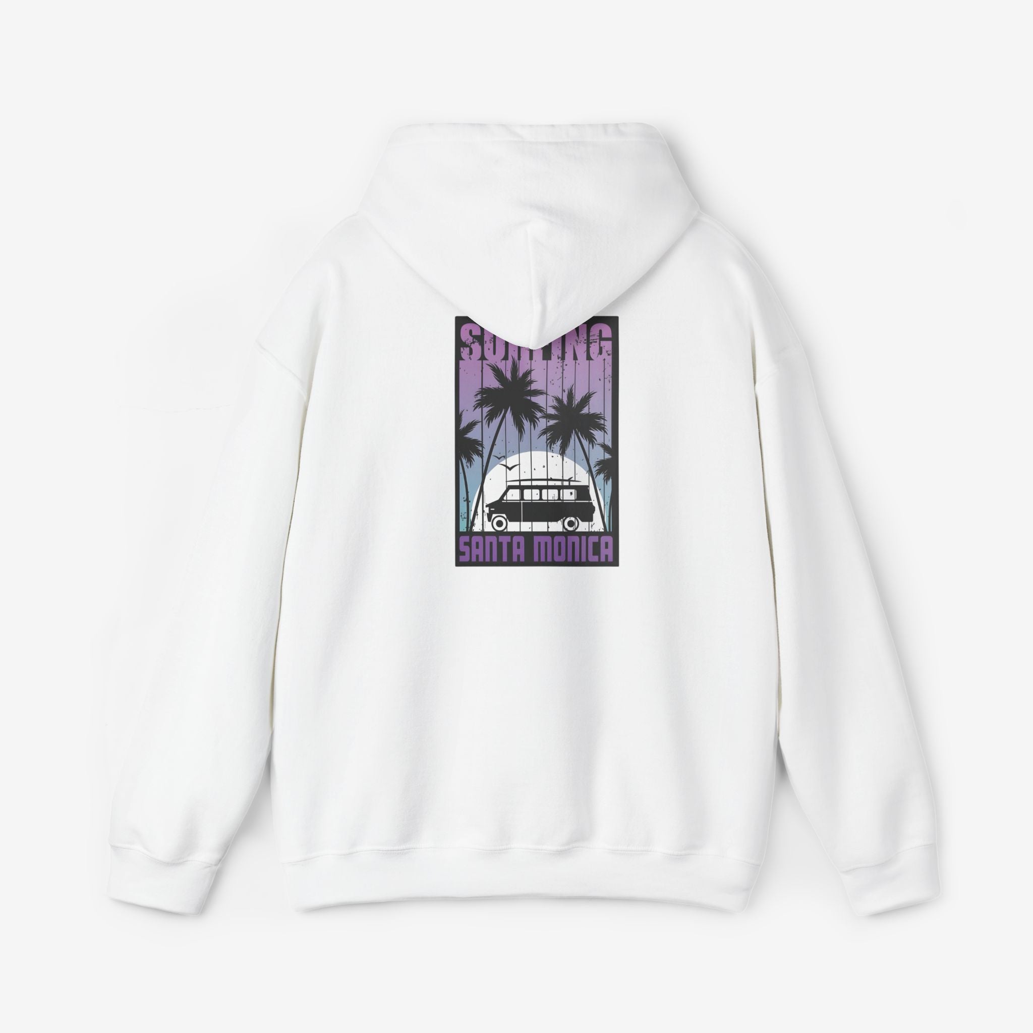Santa Monica Surf Hoodie with Palm Tree Design