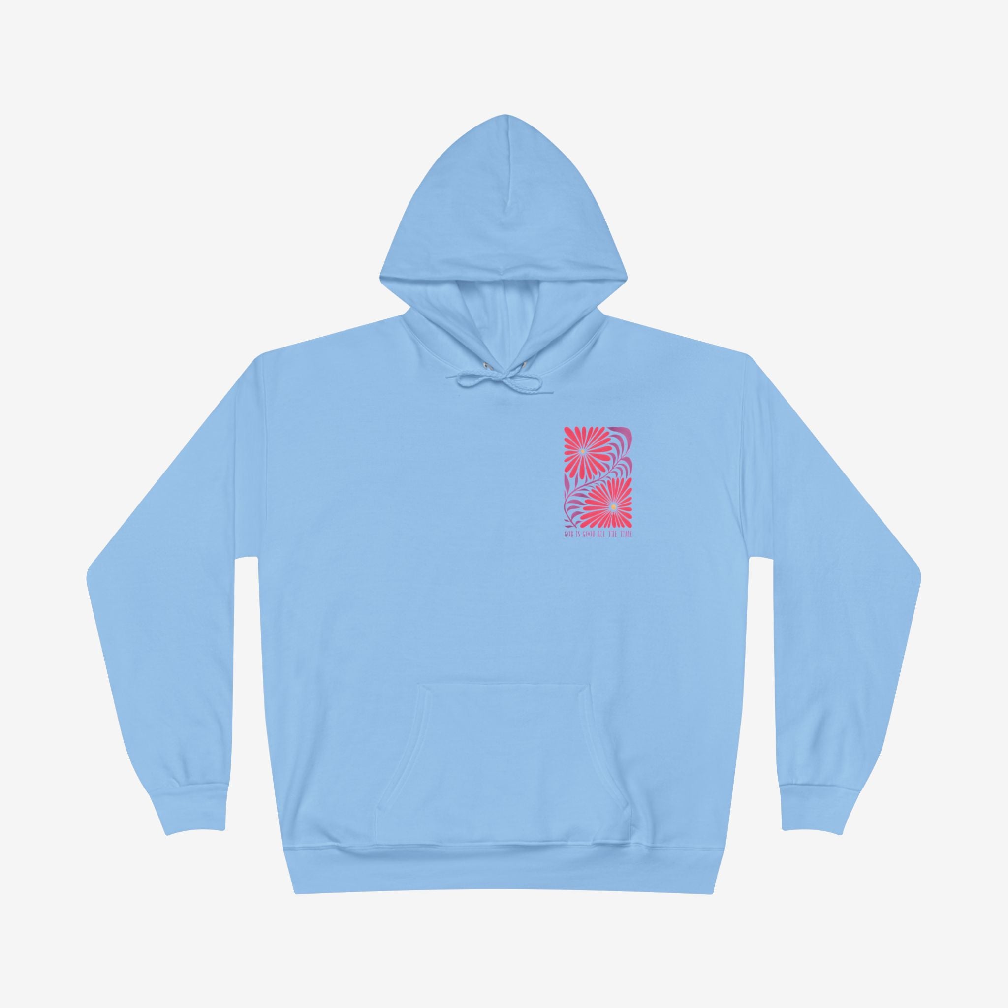 Eco-Friendly Floral God is Good Hoodie - Unisex Pullover Sweatshirt
