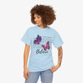 Positive Vibe Unisex Heavy Cotton Tee - Butterfly Design