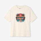 Tropical Sunset Oversized Boxy Tee
