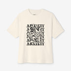 Unisex Oversized Tee - 'Anxiety' Graphic Shirt for Comfort and Expression