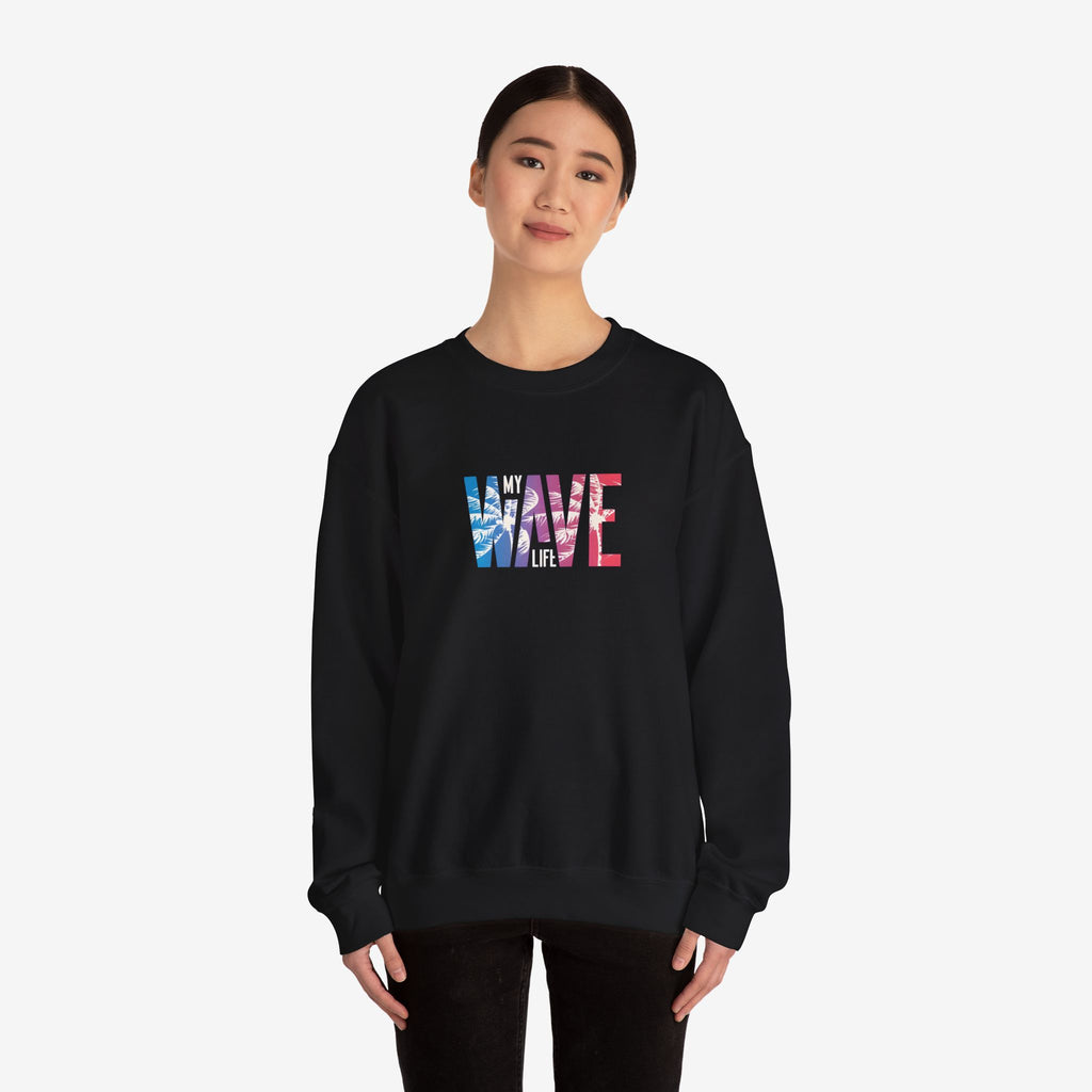 Unisex Heavy Blend™ Wave Sweatshirt - Cozy Ocean Vibe Apparel for Beach Lovers