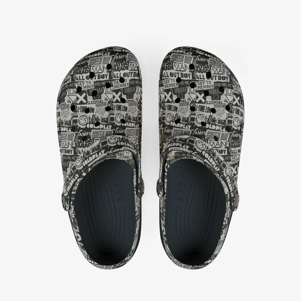 Trendy Clogs with Graffiti Design