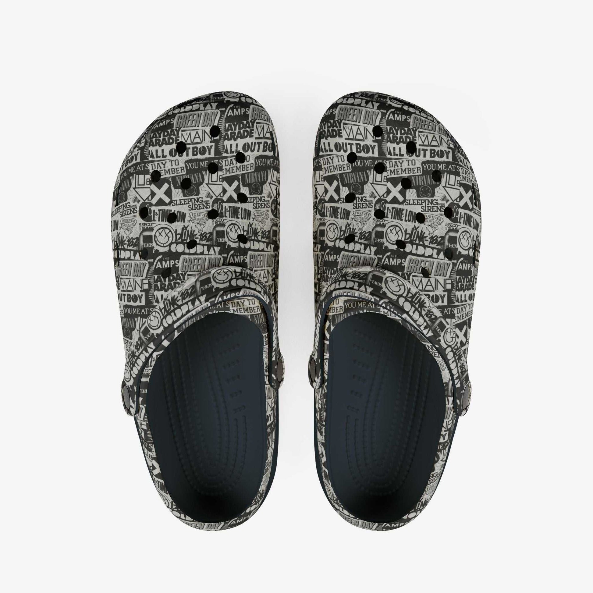 Trendy Clogs with Graffiti Design
