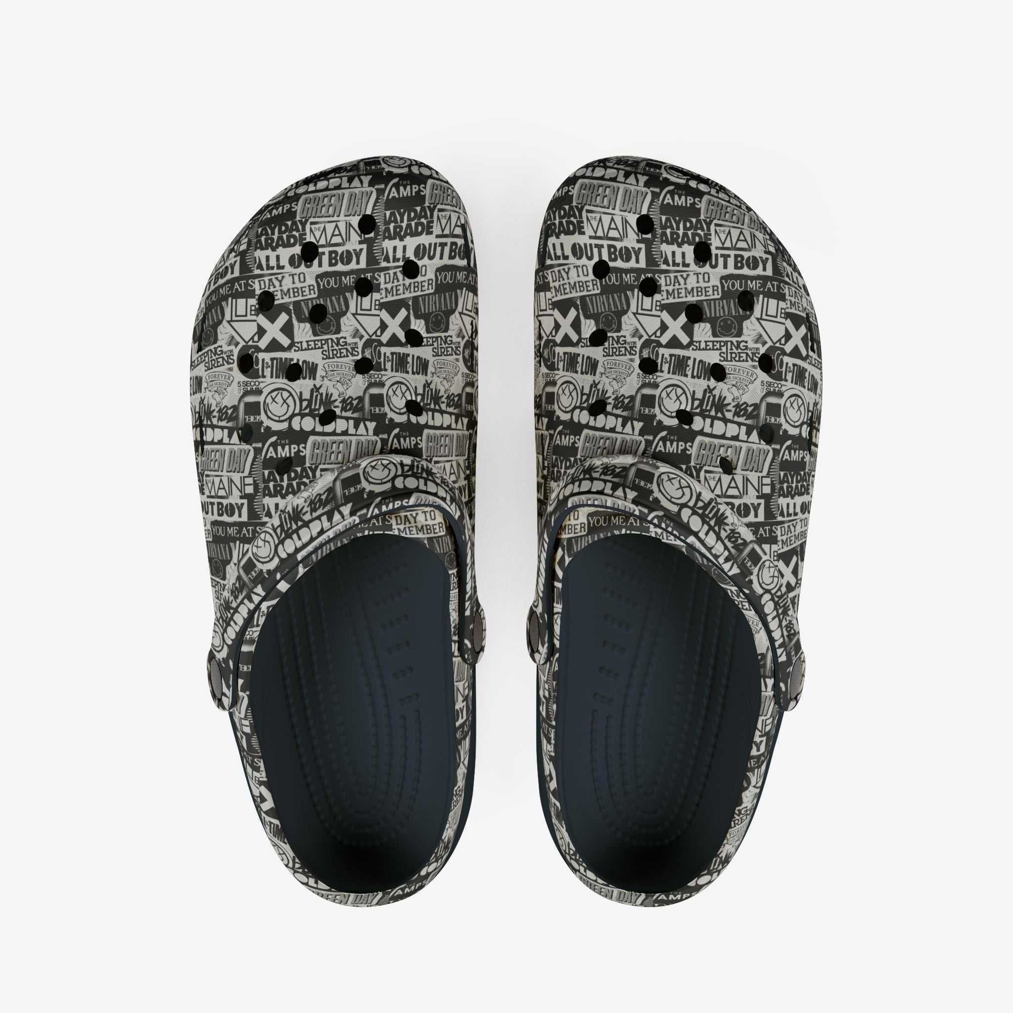 Trendy Clogs with Graffiti Design