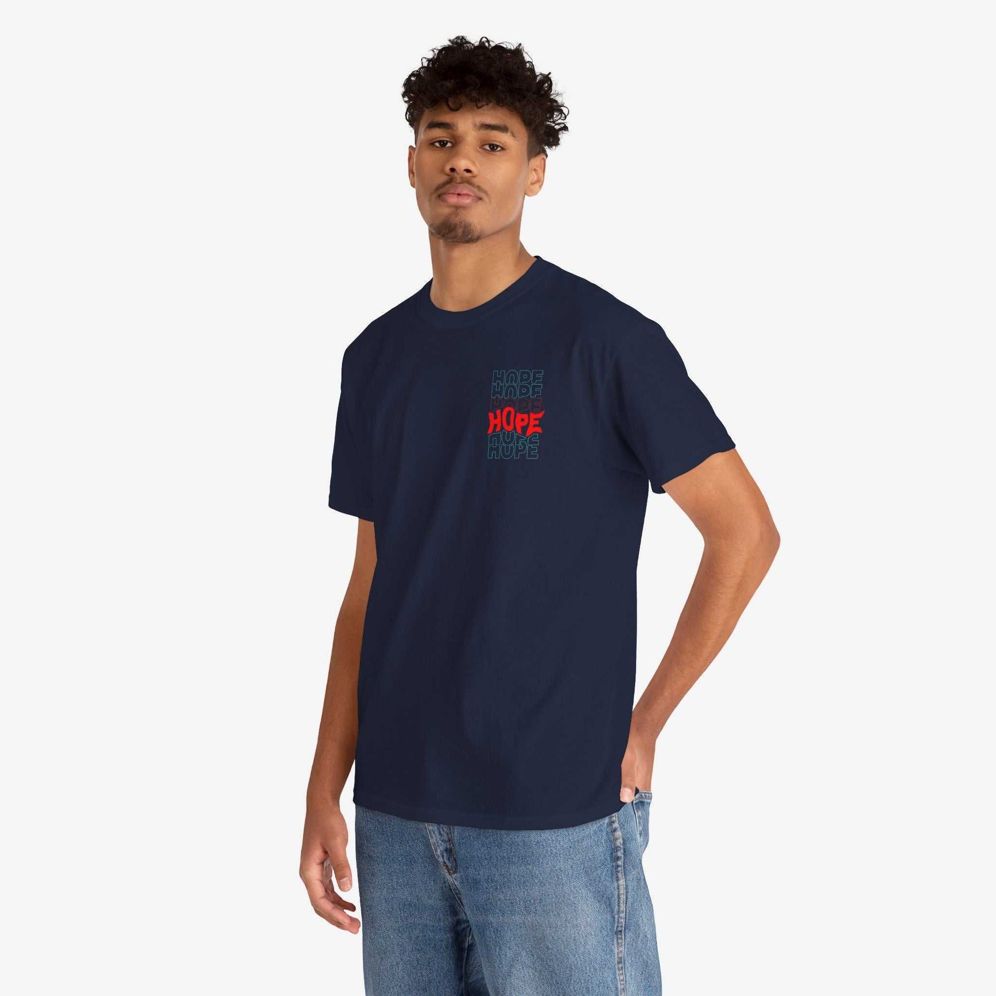 Inspirational Unisex Heavy Cotton Tee - 'Hope' Graphic Shirt