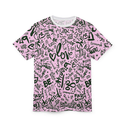 Love & Gratitude Unisex Cut & Sew Tee - Positive Vibes Shirt