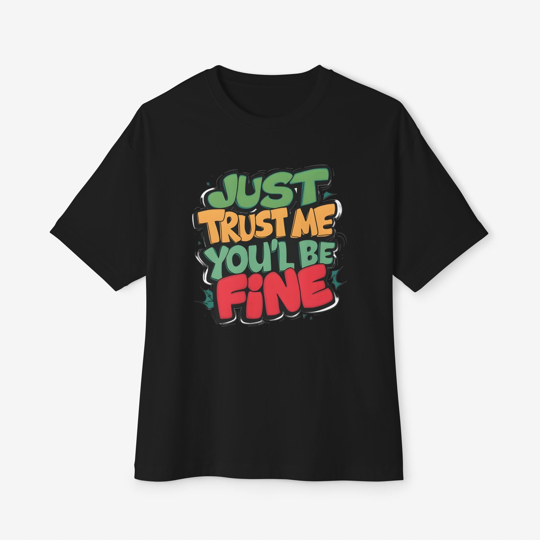 Trust me Oversized Tshirt Black XS 