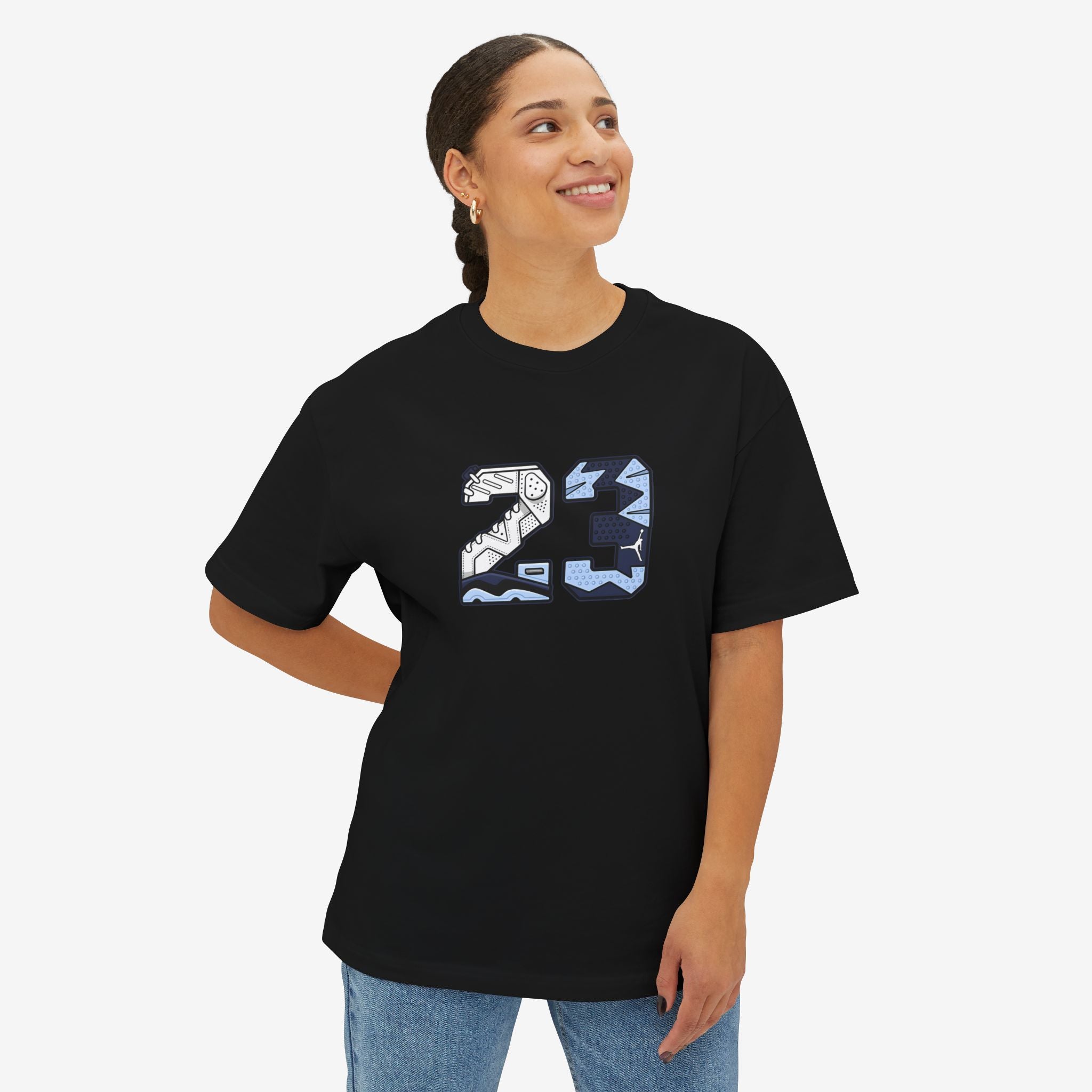 Unisex Oversized Boxy Tee - Retro Jordan 23 Graphic Tee