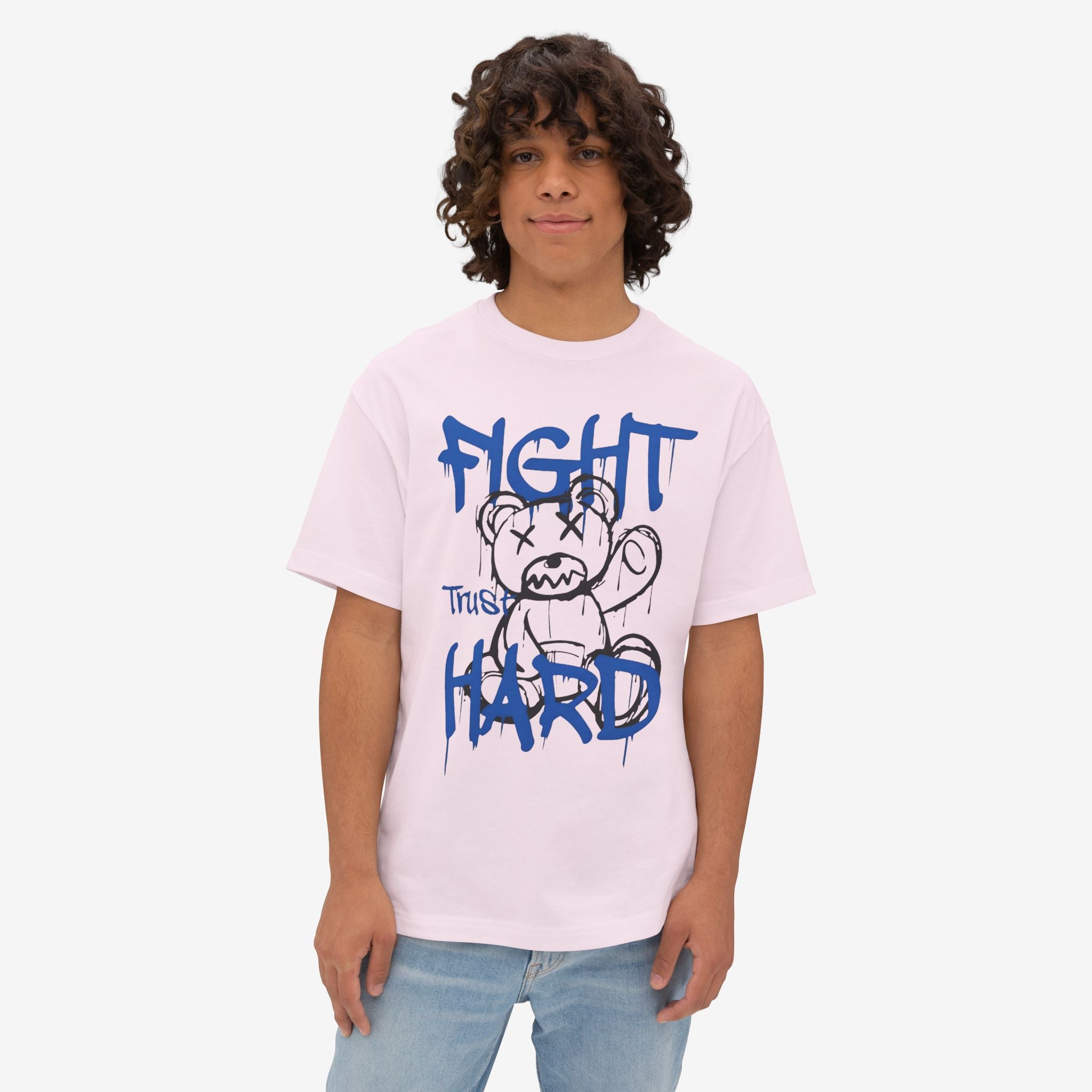 Fight Hard Graphic Oversized Tee