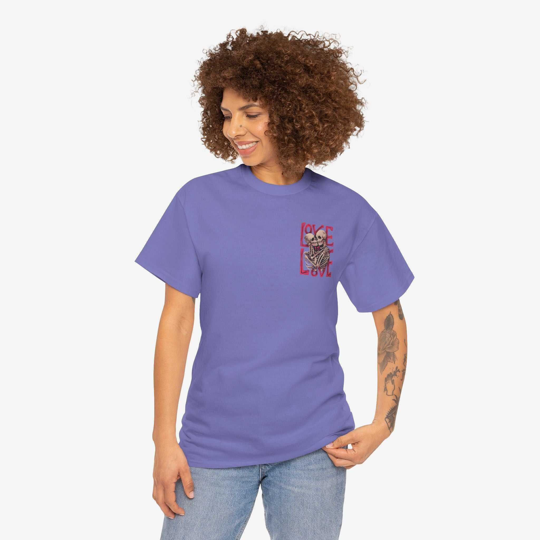 Skeleton Love Unisex Heavy Cotton Tee - Embrace Diversity and Celebrate Love