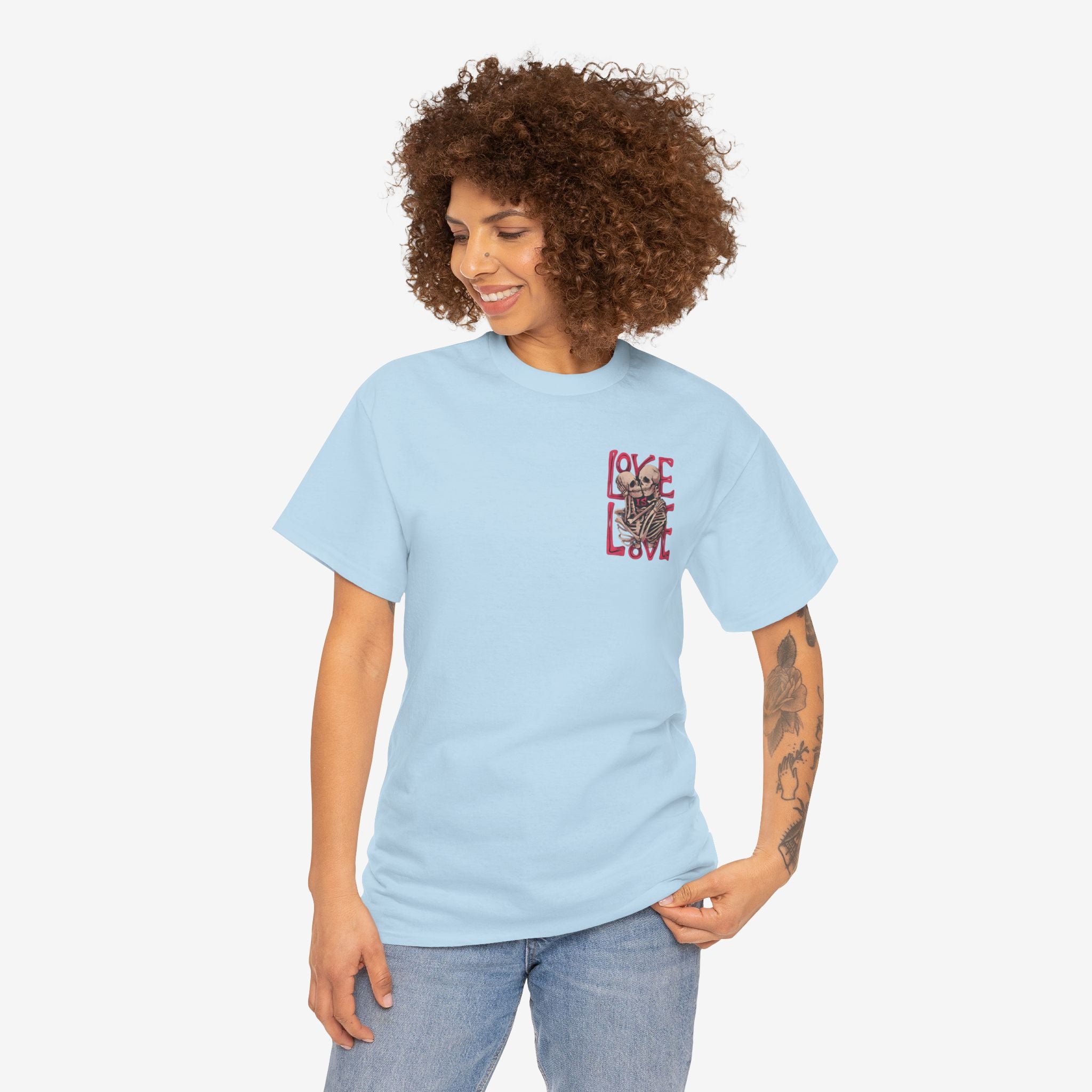 Skeleton Love Unisex Heavy Cotton Tee - Embrace Diversity and Celebrate Love