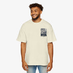 Men's Heavy Oversized Tee - "Overthinking Solves Nothing" Graphic Shirt