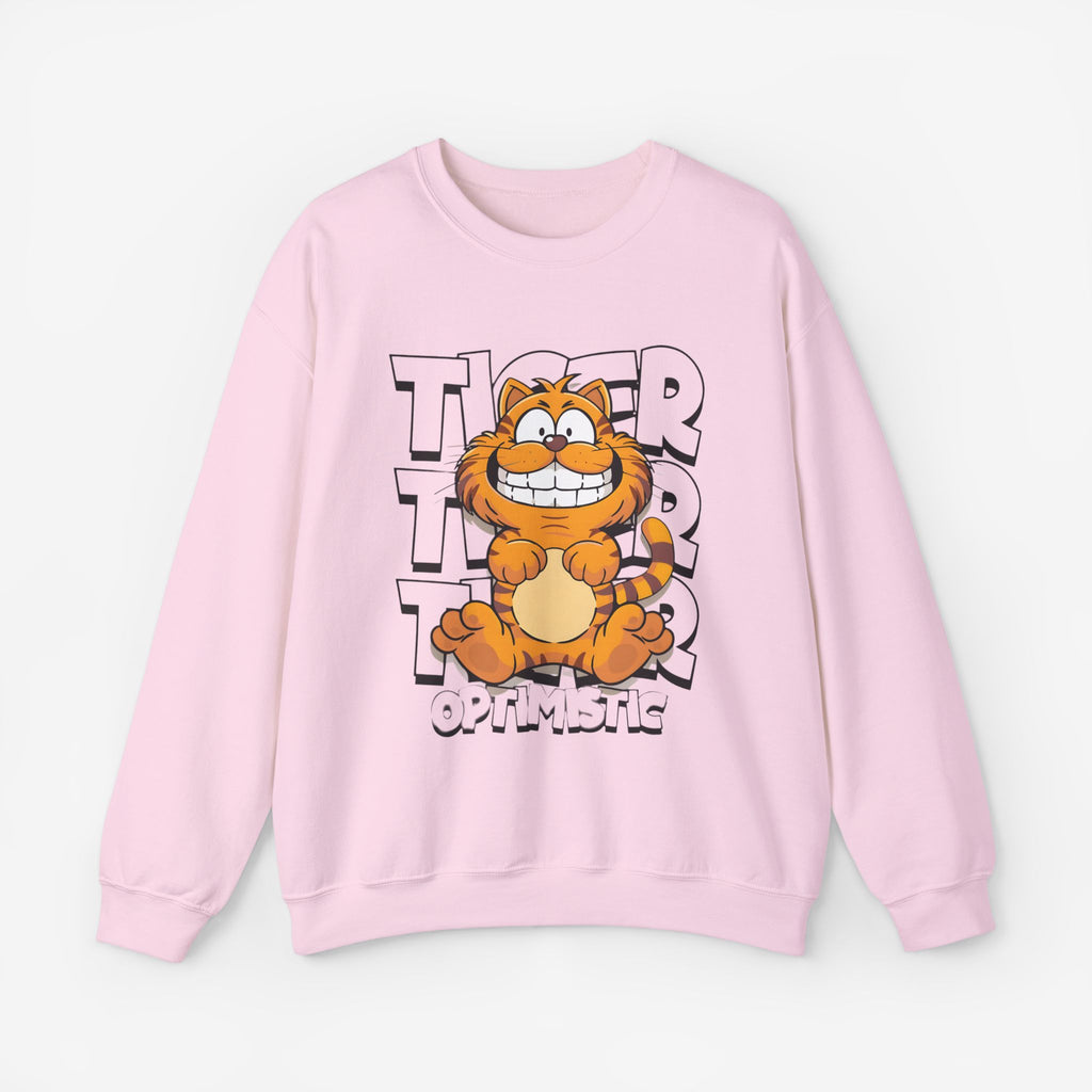 Tiger Cartoon Sweatshirt Light Pink S 