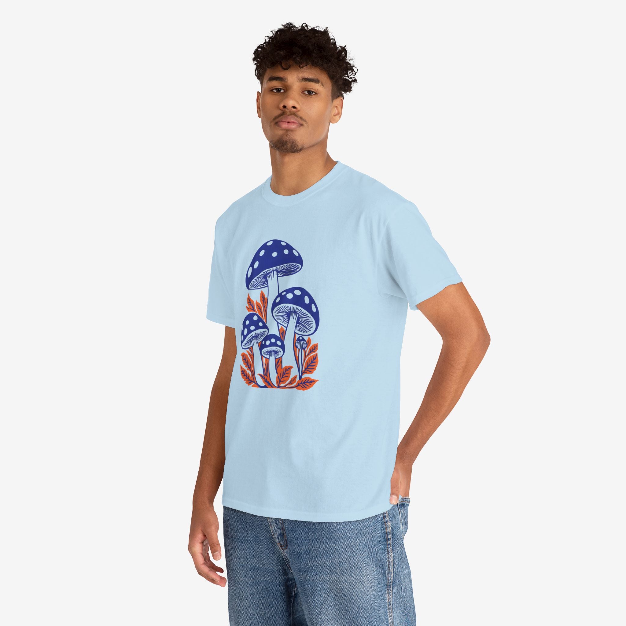 Whimsical Mushroom Unisex Heavy Cotton Tee