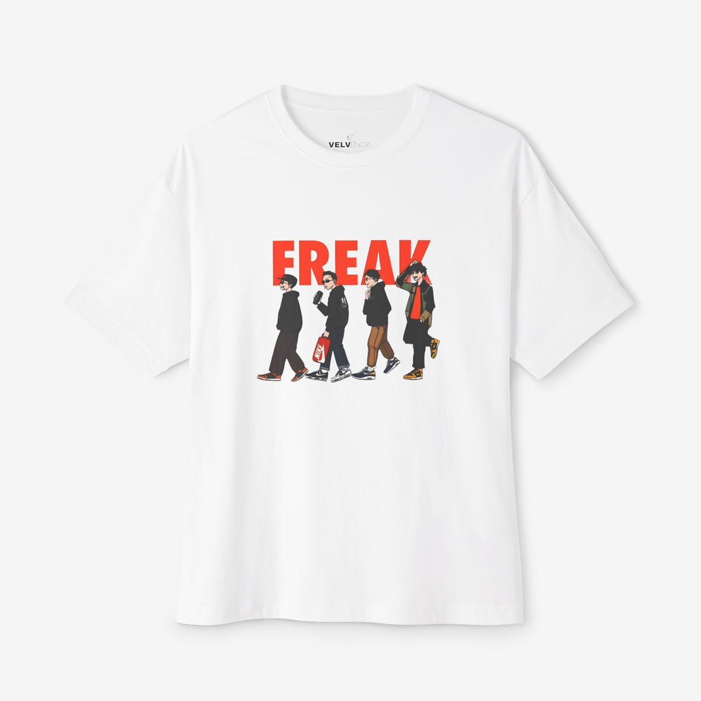 Freak Graphic Unisex Oversized Boxy Tee - Trendy Streetwear Style