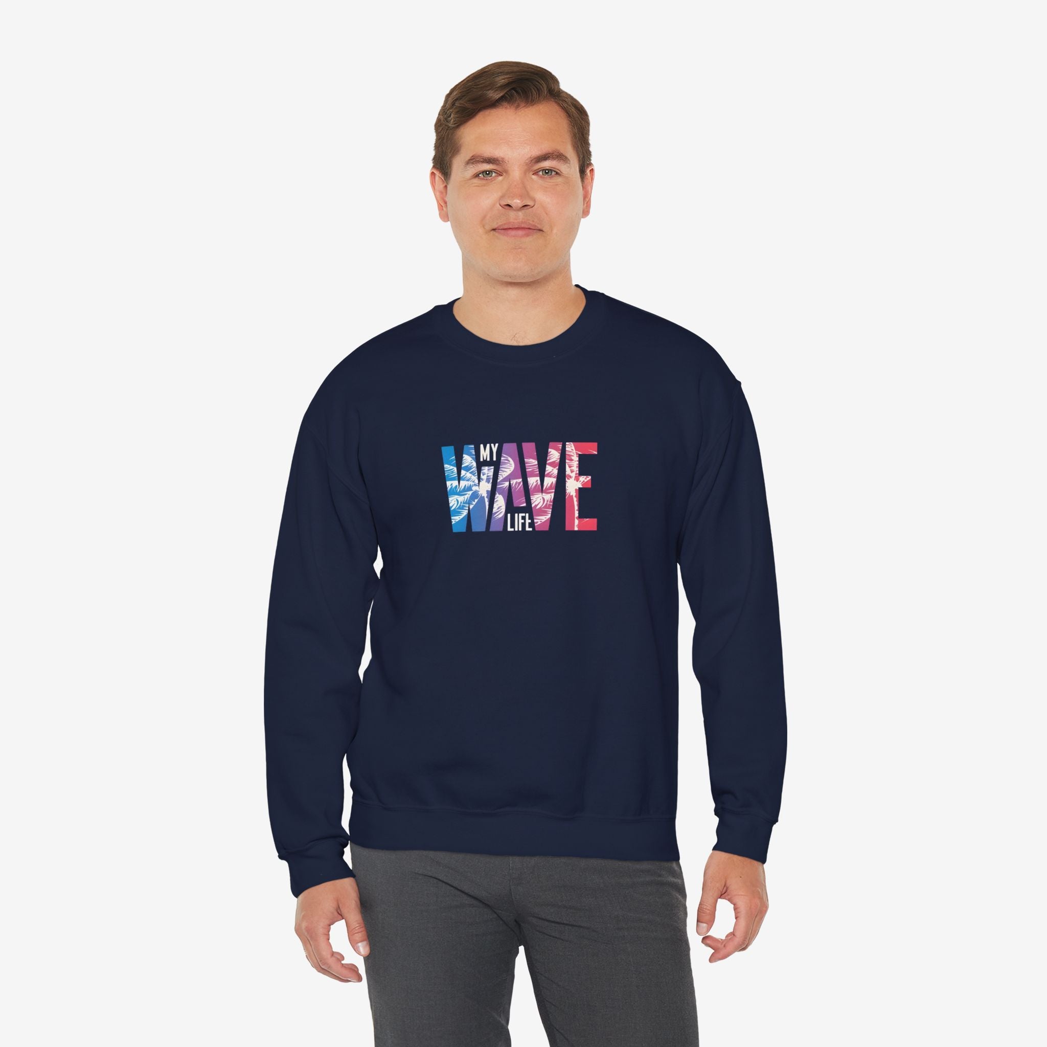 Unisex Heavy Blend™ Wave Sweatshirt - Cozy Ocean Vibe Apparel for Beach Lovers