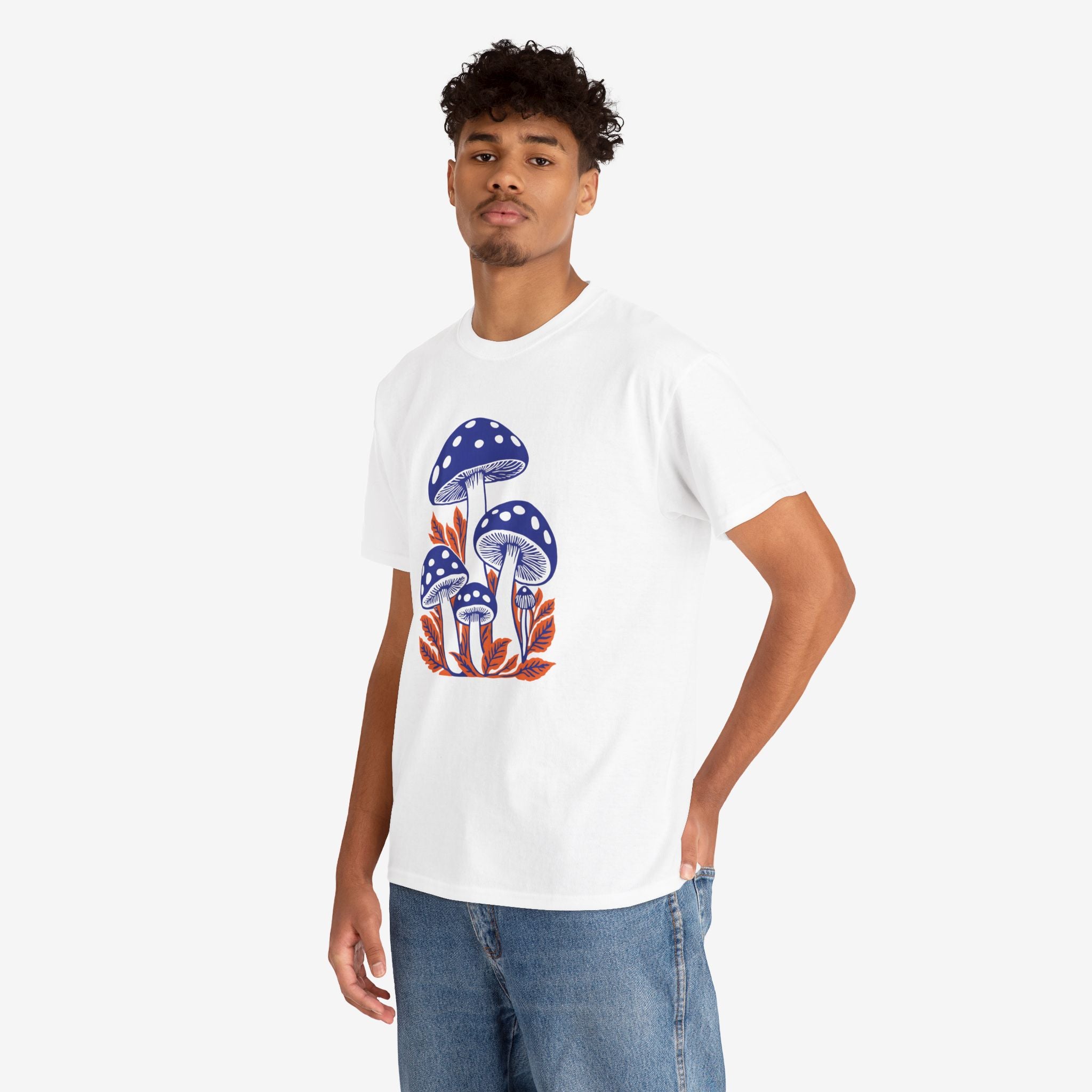 Whimsical Mushroom Unisex Heavy Cotton Tee