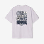 Men's Heavy Oversized Tee - "Overthinking Solves Nothing" Graphic Shirt