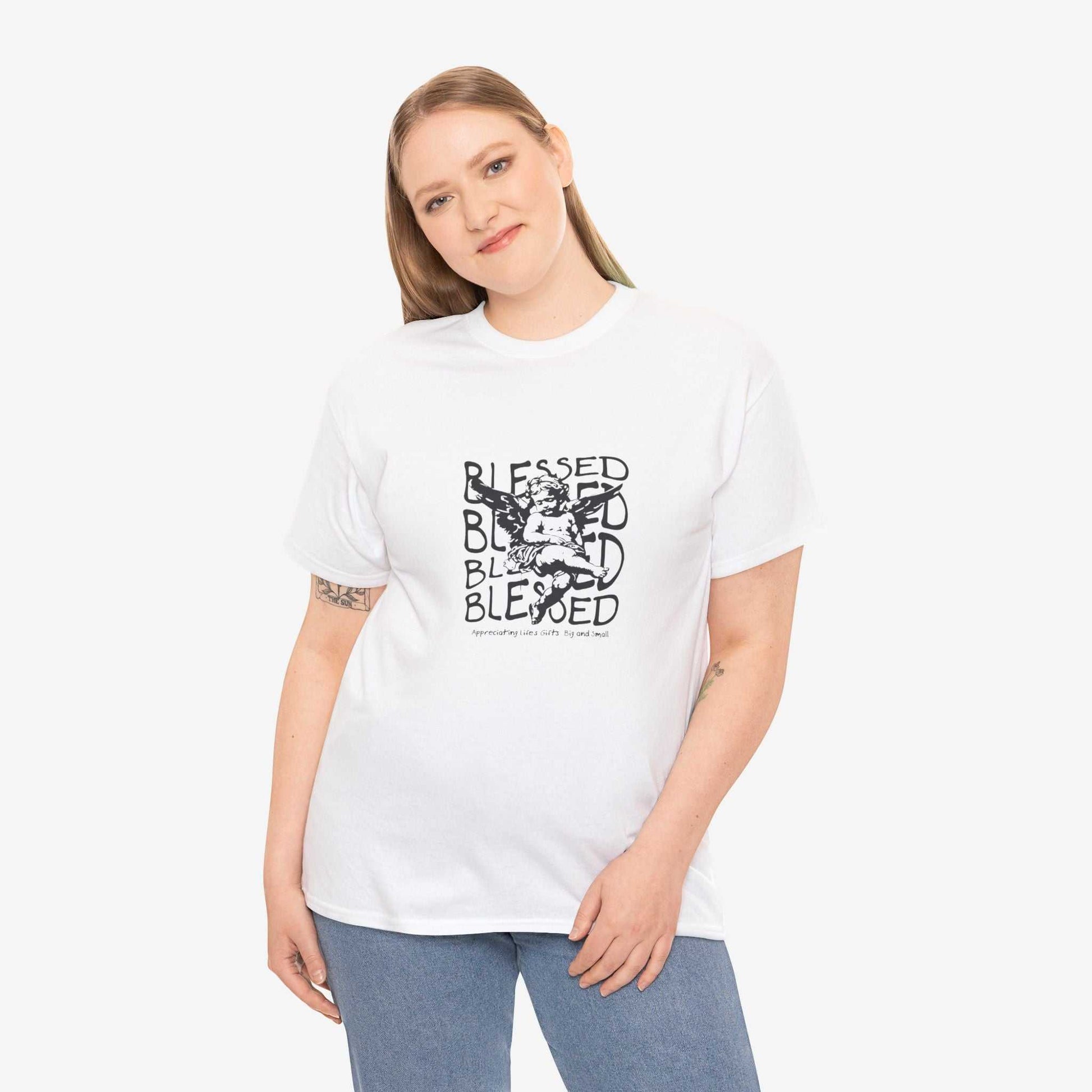 Blessed Unisex Cotton Tee - Inspirational Graphic Tee for Everyday Wear