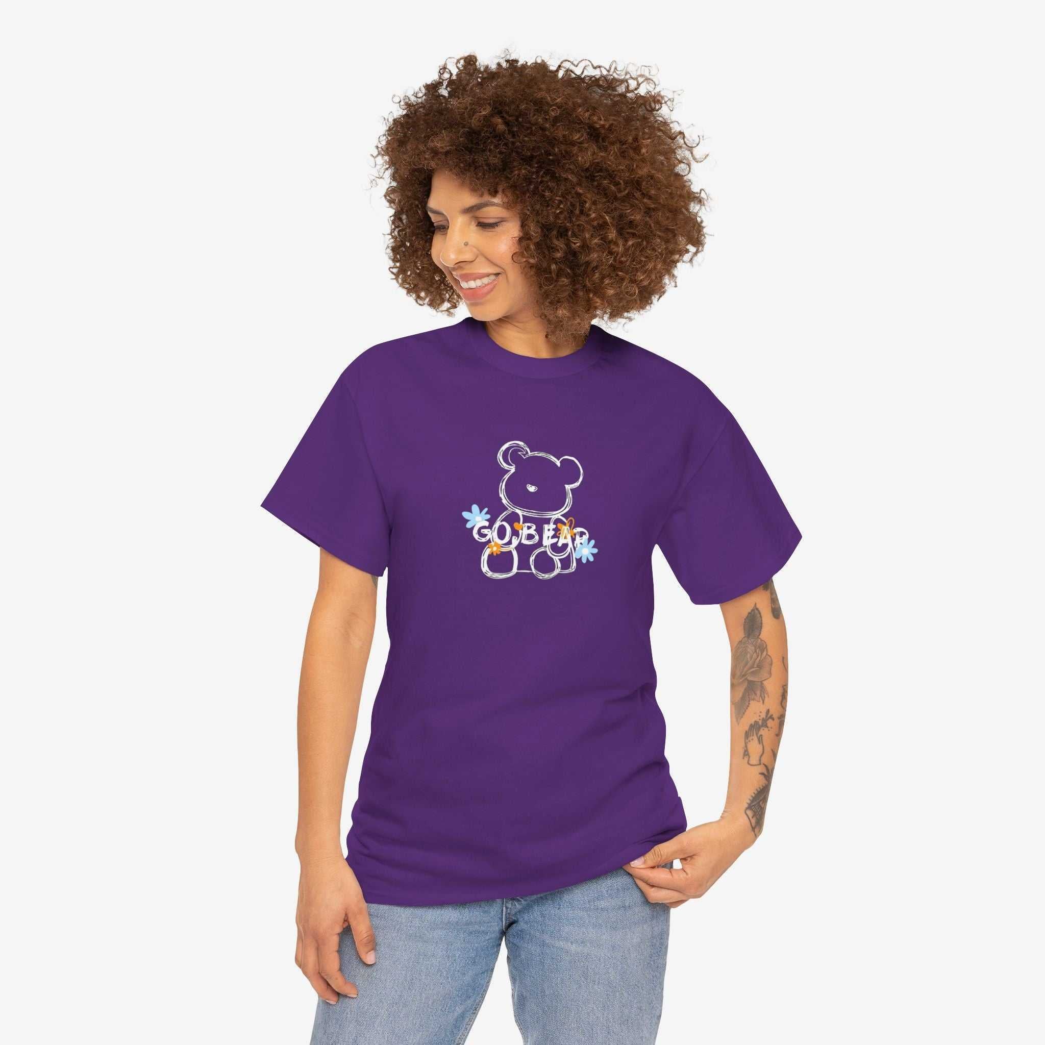 Cute Teddy Bear Graphic Unisex Heavy Cotton Tee