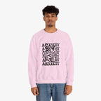 Unisex Anxiety Art Crewneck Sweatshirt - Heavy Blend, Stylish Comfort for Mental Health Awareness