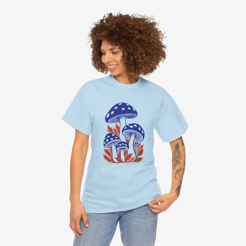 Whimsical Mushroom Unisex Heavy Cotton Tee