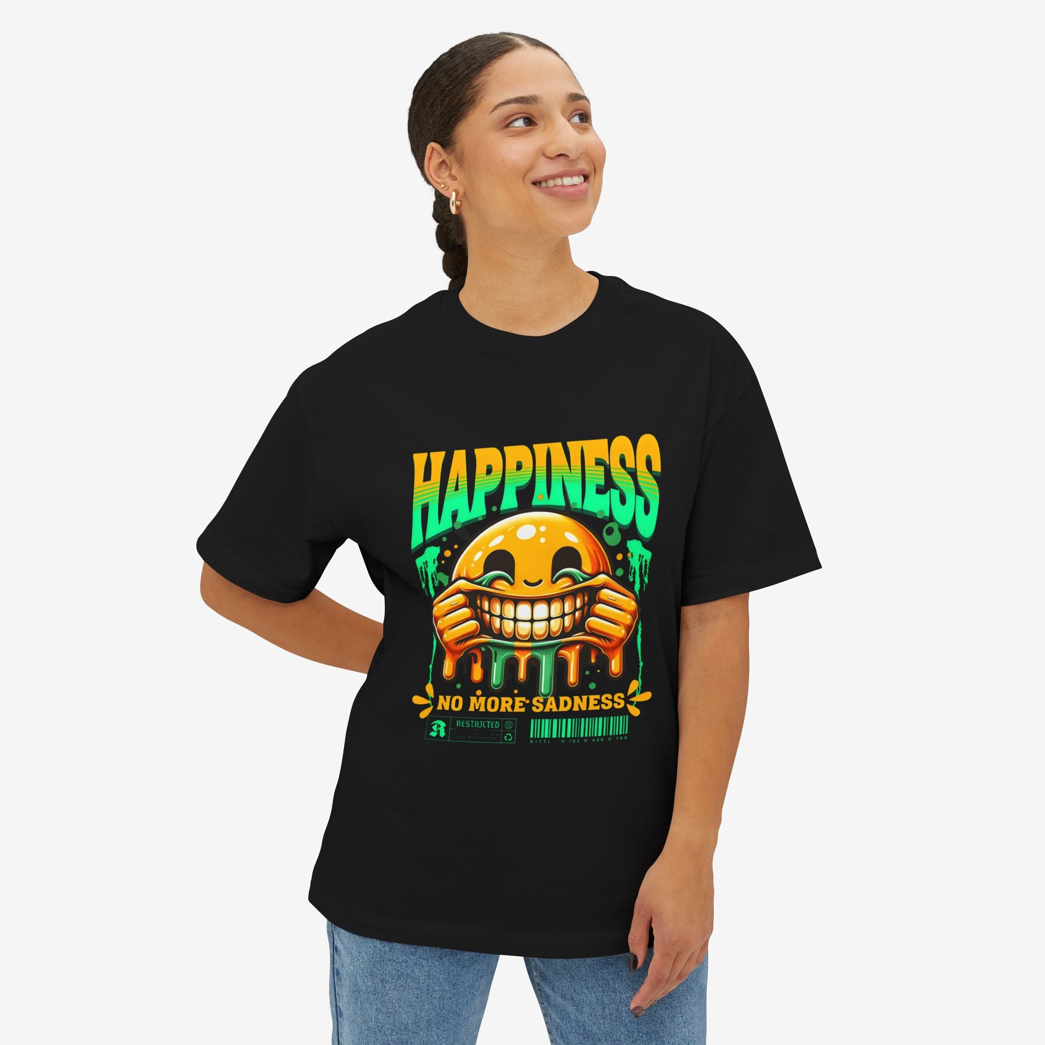 Happiness Vibes Oversized Tee