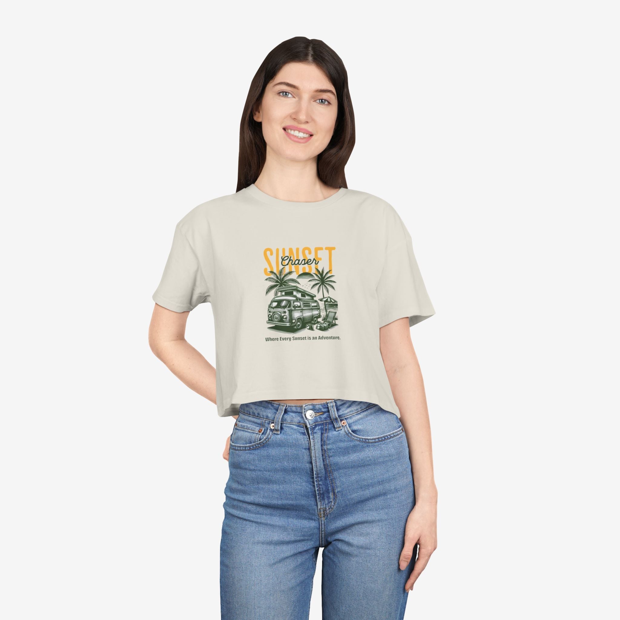 Women's Sunset Beach Crop Tee