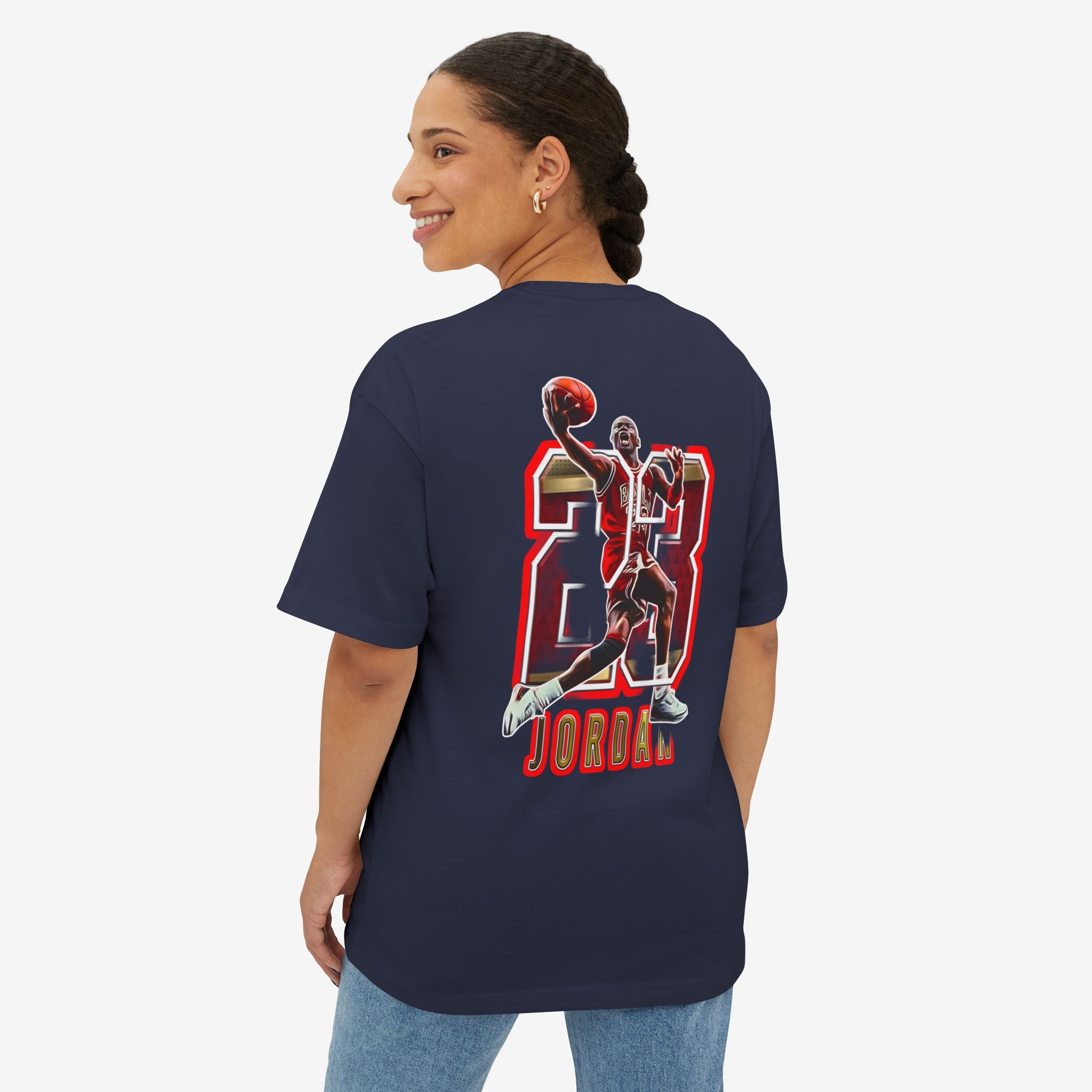 Unisex Oversized Boxy Tee - Retro Jordan 23 Graphic Tee