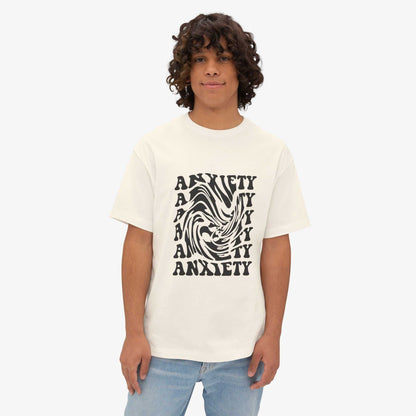Unisex Oversized Tee - 'Anxiety' Graphic Shirt for Comfort and Expression