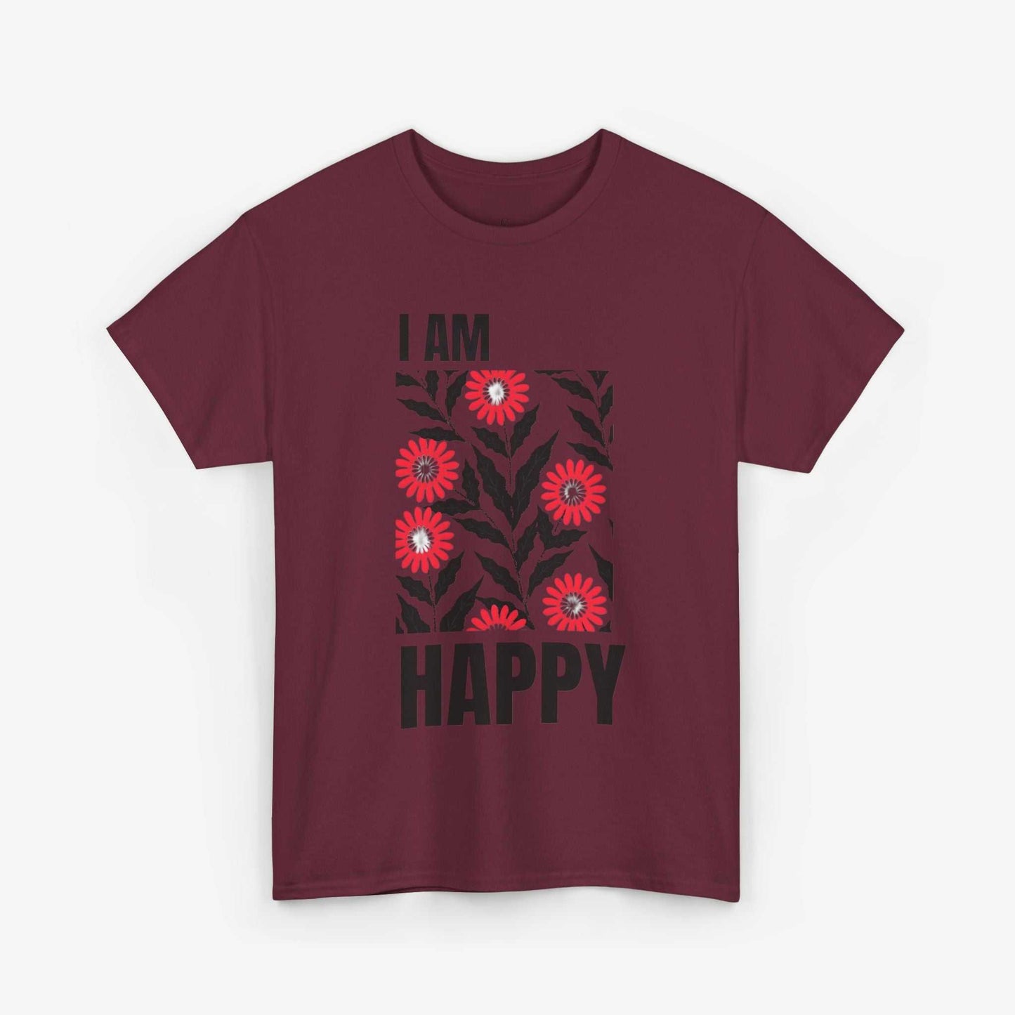 Happy Unisex Tee - I Am Happy Tshirt Design
