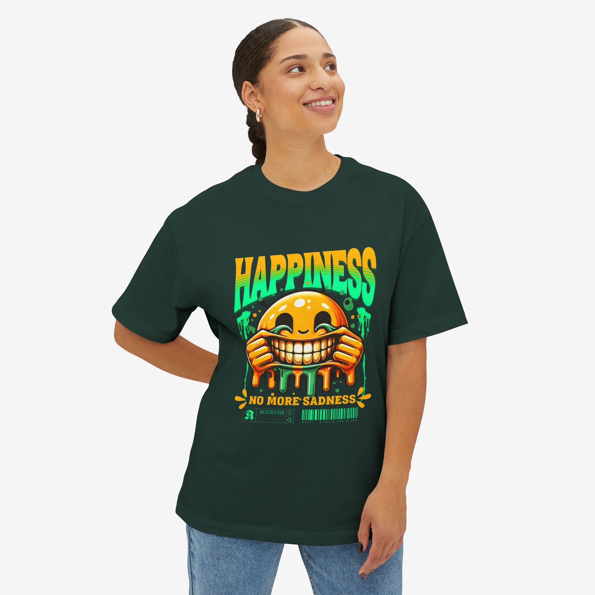 Happiness Vibes Oversized Tee