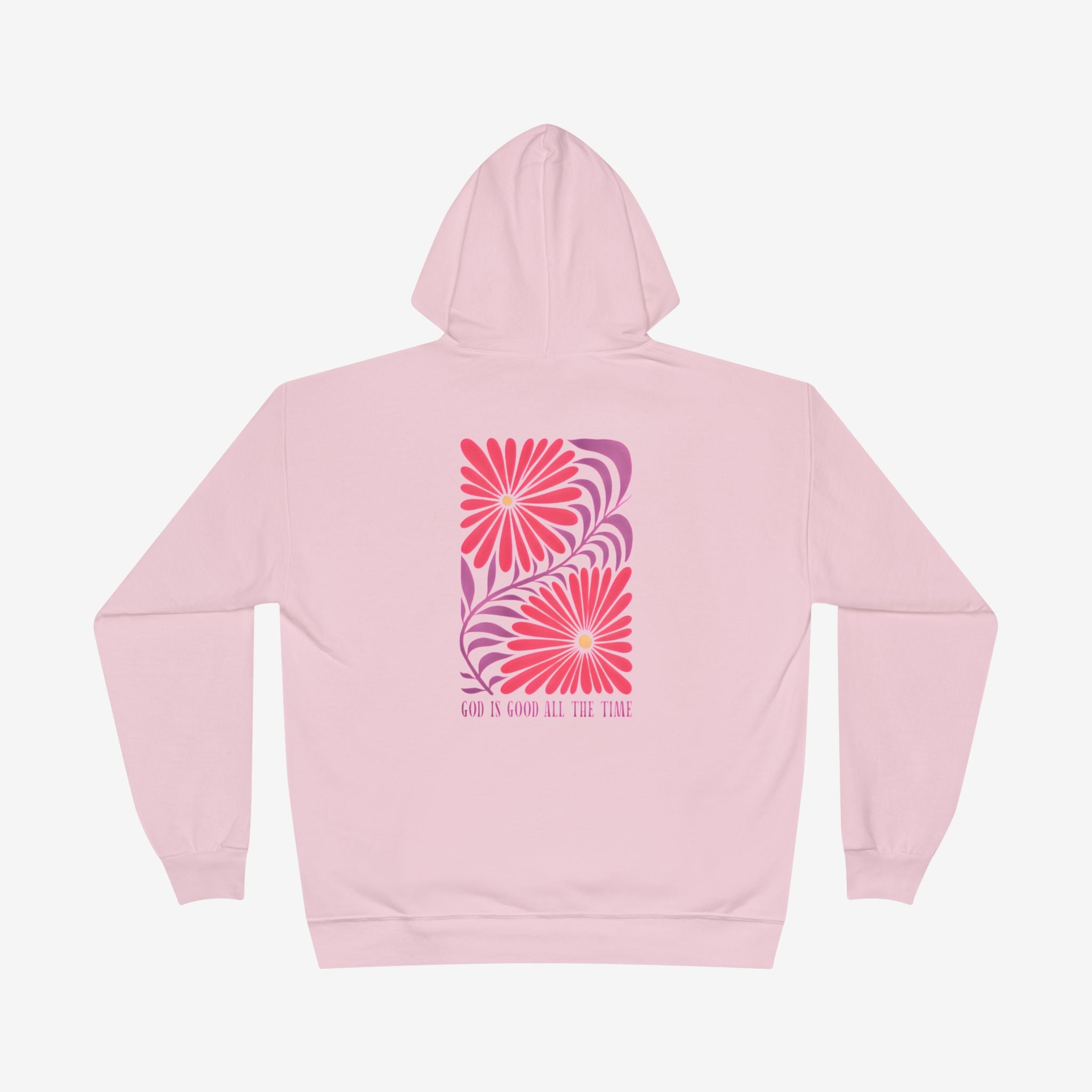 Eco-Friendly Floral God is Good Hoodie - Unisex Pullover Sweatshirt
