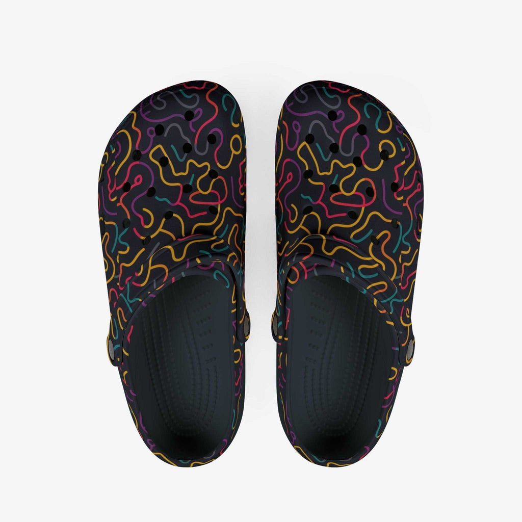 Color lines Print clogs