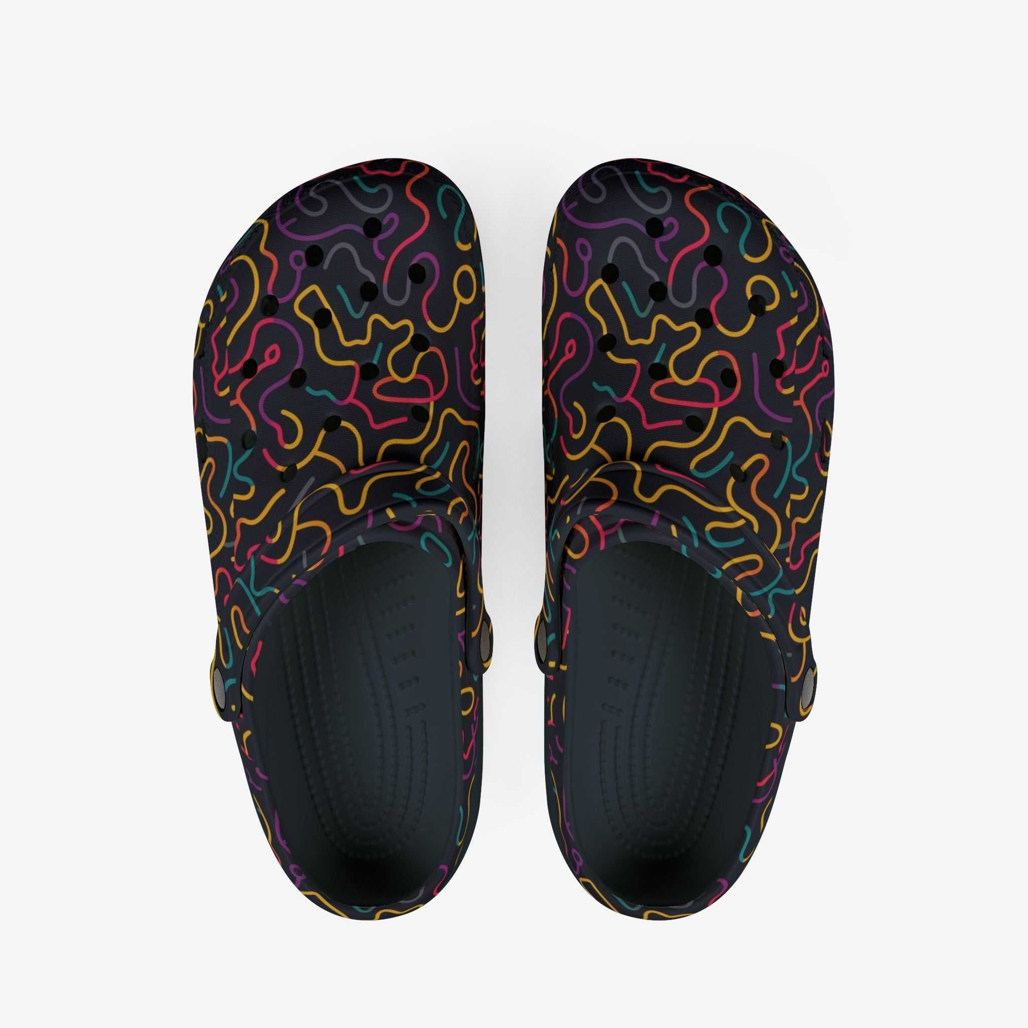 Color lines Print clogs