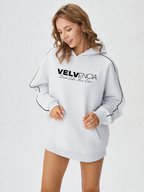 Contrast Piping Raglan Hoodie