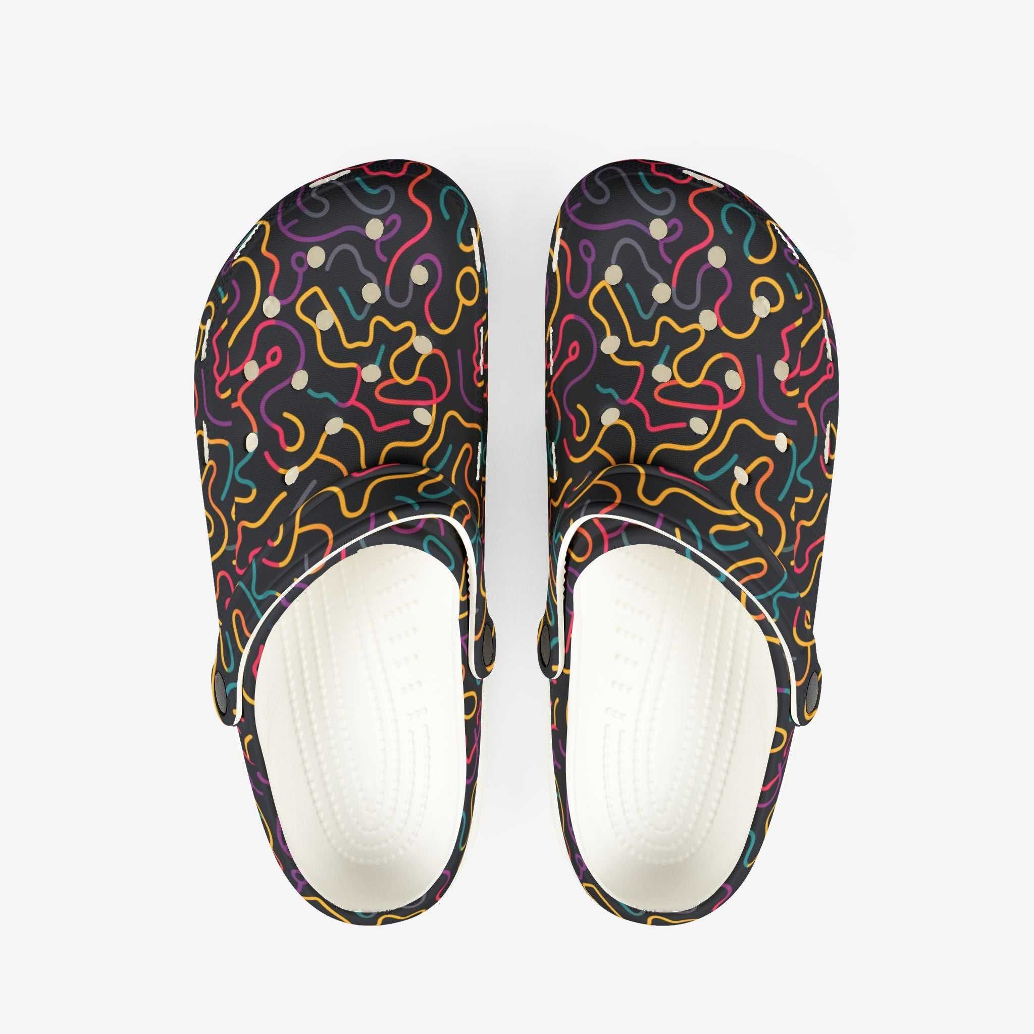 Color lines Print clogs