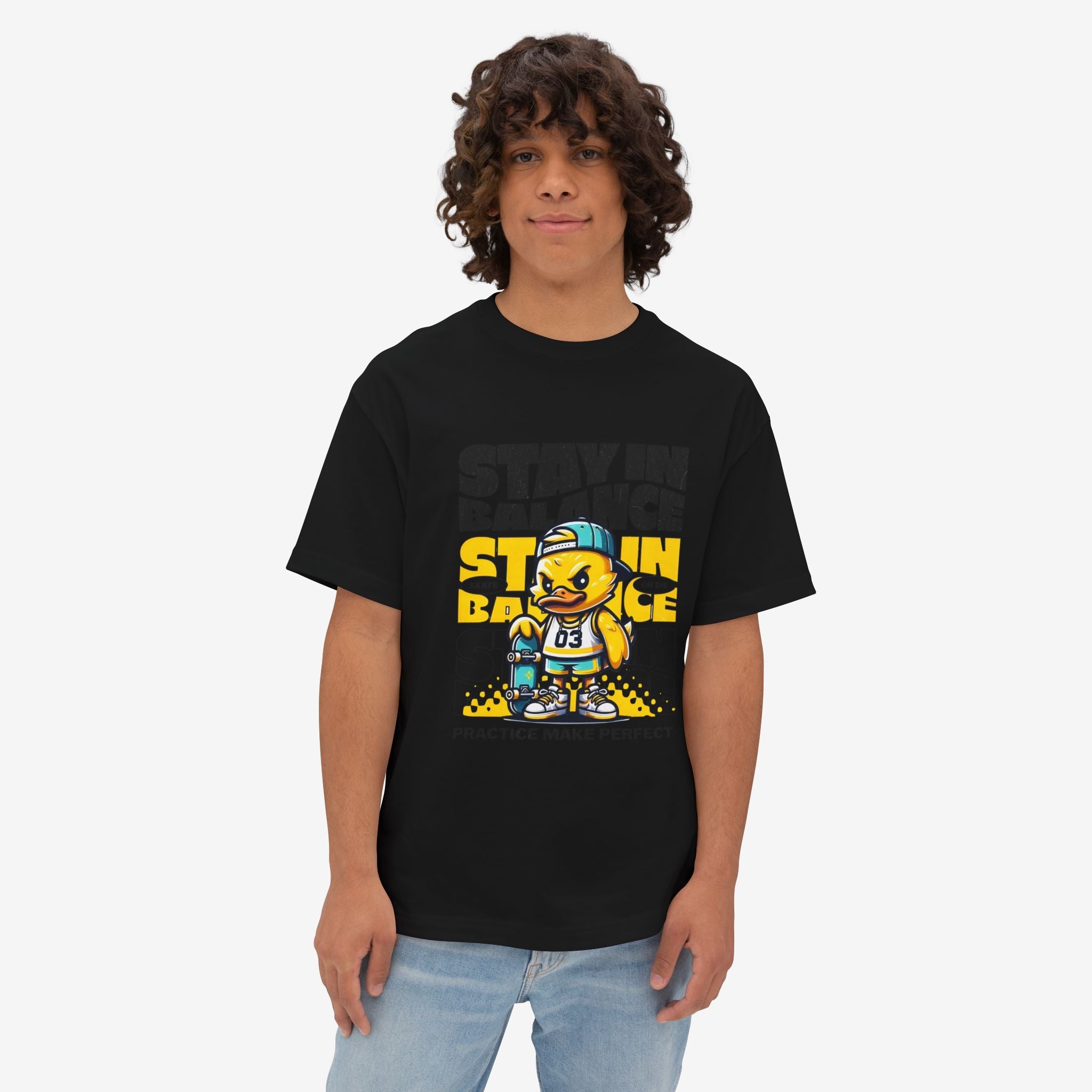 Stay in Balance Graphic Oversized Tee