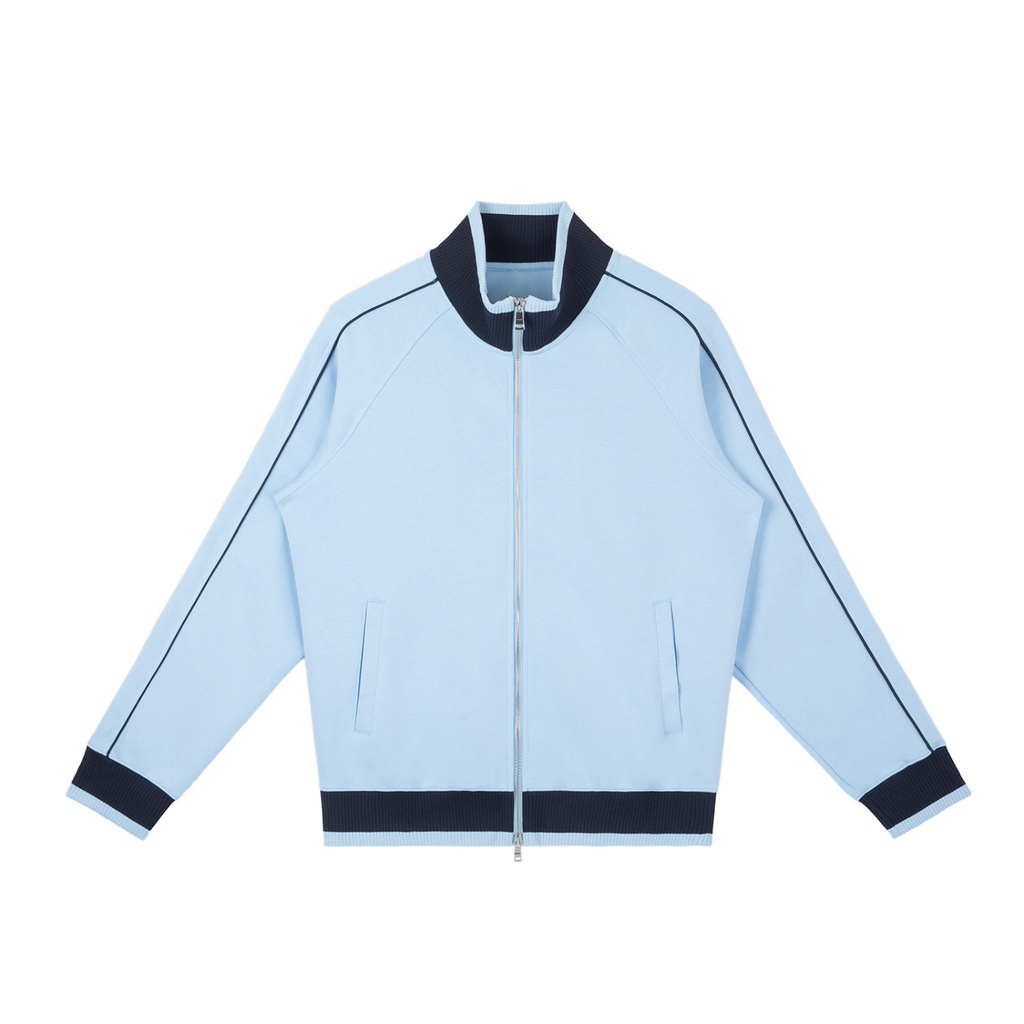 Color Block Raglan Sleeve Zip Track Jacket