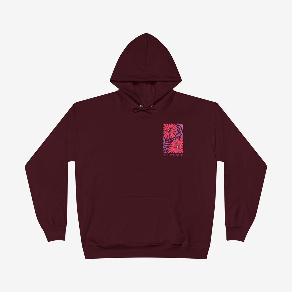 Eco-Friendly Floral God is Good Hoodie - Unisex Pullover Sweatshirt