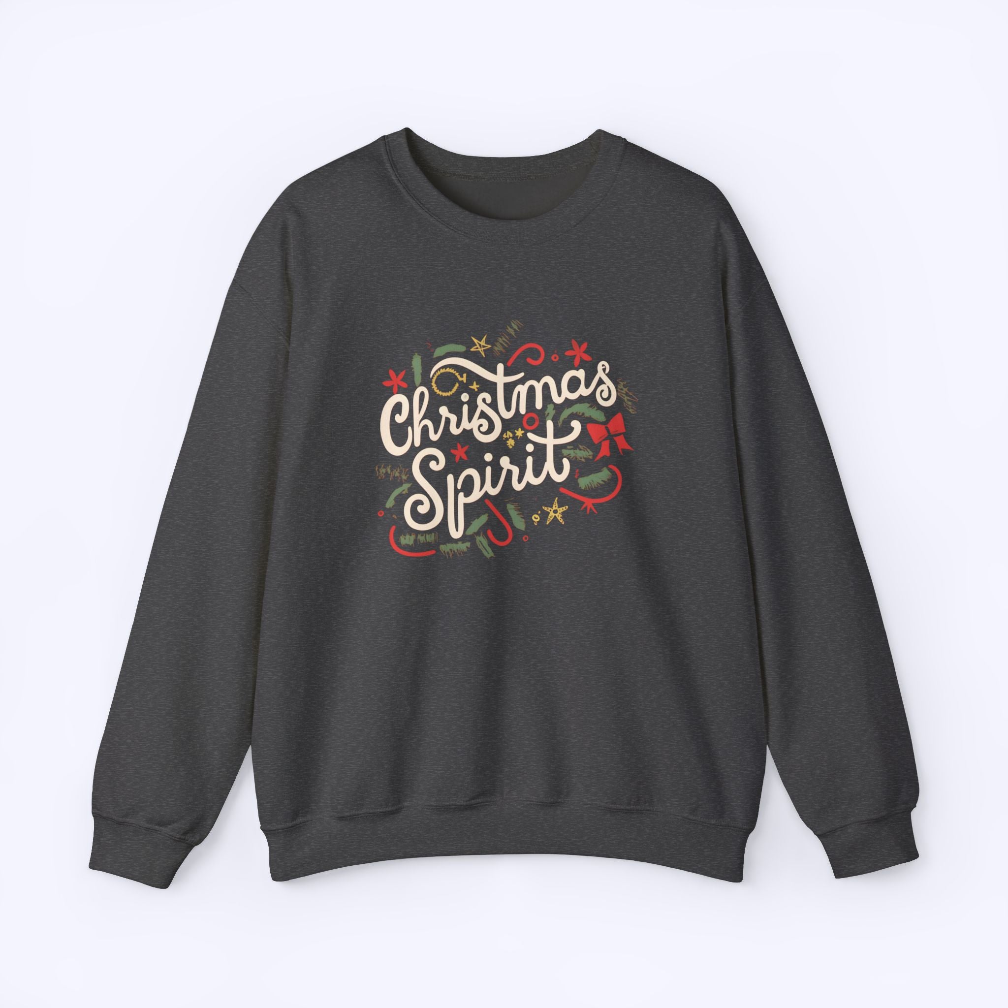 Christmas Spirit Sweatshirt Dark Heather S 