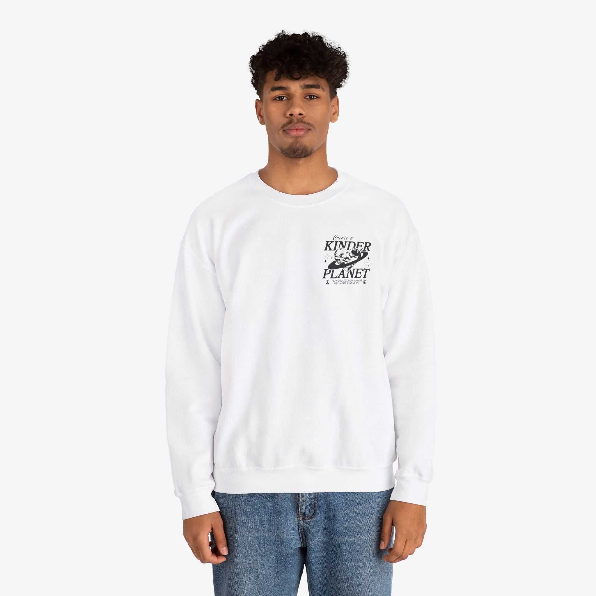 Create a Kinder Planet Sweatshirt - Unisex Crewneck for Comfort and Kindness
