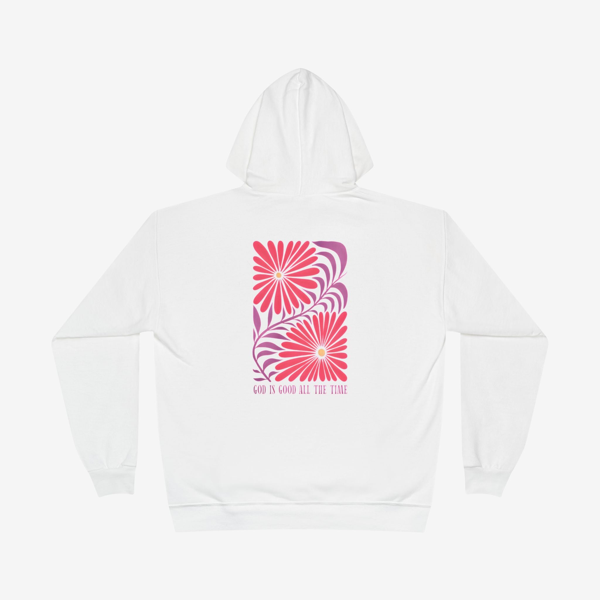 Eco-Friendly Floral God is Good Hoodie - Unisex Pullover Sweatshirt
